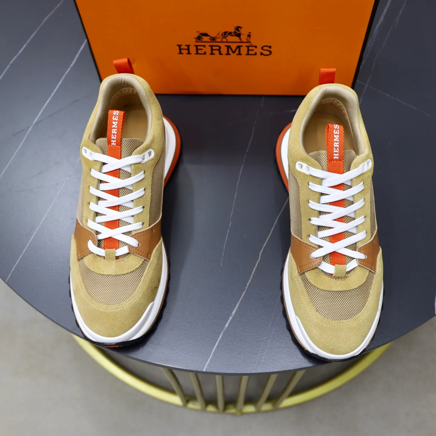 Men's shoes: 462💰🎬【Hermès】Official website synchronization Counter quality French Paris catwalk style Simple and classic Imported original fabric Original outsole Size (size): 38-44